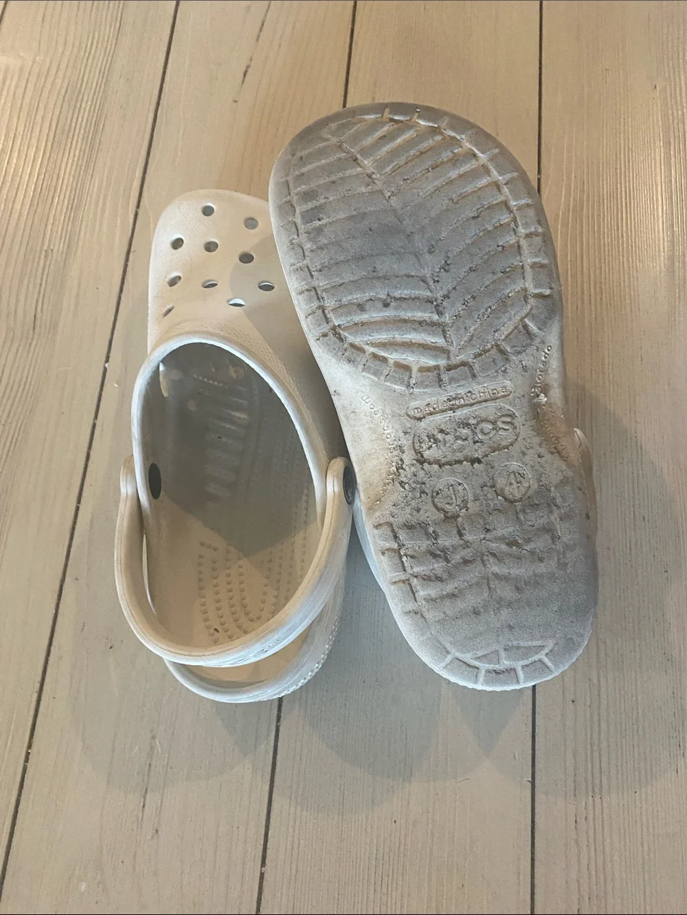 CROCS Kids White Slip-On Crocs with Heel Strap